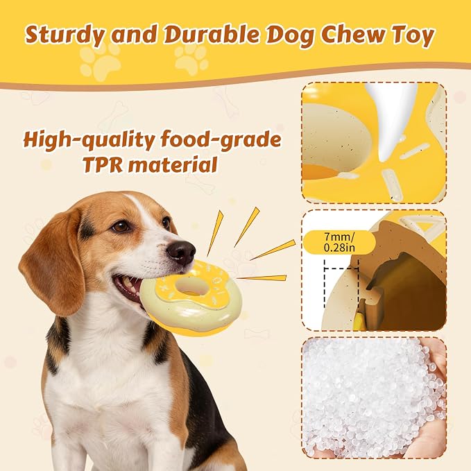 Tough Dog Chew Toys Indestructible Squeaky Toys for Aggressive Chewers Outdoor Swimming Interactive Tough Chew Toys for Medium and Large Dogs