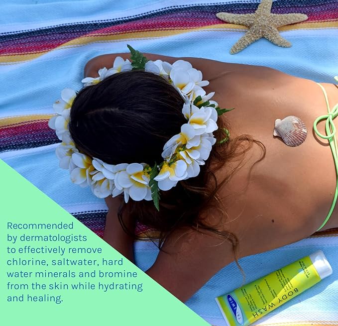 TRISWIM Chlorine Removal Body Wash 8.5 Fl Oz | Removes Chlorine, Bromine, Hard Water Minerals & Saltwater | Hydrates & Restores Skin | Moisturizing Chlorine Soap For Swimmers And Athletes