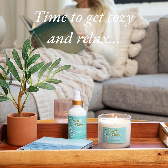 | Lotion Candle | Luxury Soy Candle | Aromatherapy Massage Candle | Massage Oil Candles | Inspire | Sea Salt + Orchid | Spa Scent | Hand Poured in USA | 9 oz.