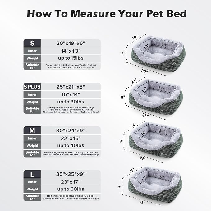 Large Dog Beds Large Sized, Washable Orthopedic Warming Soft Sleeping Durable with Anti-Slip Bottom