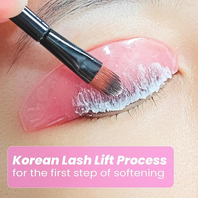 Flat Lash Lift Shields Glueless Ultra Thin Silicone Pads for Perming Lotion No.1, Lash Softening Shields for Easy Korean Eyelash Lift (Rose)