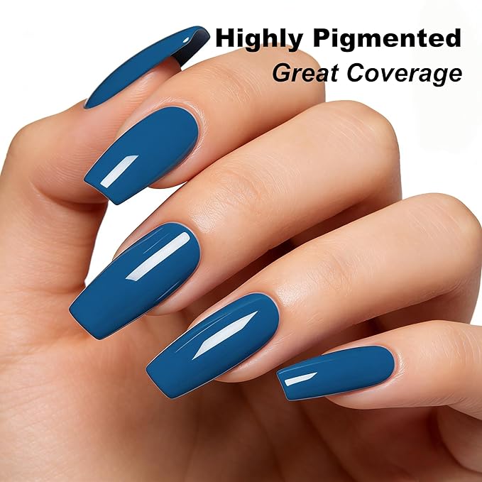 YTD Likomey Haze Blue Gel Nail Polish,15ml Salon Home DIY Manicure and Pedicure Fall Winter Soak Off UV Color Varnish,CS418