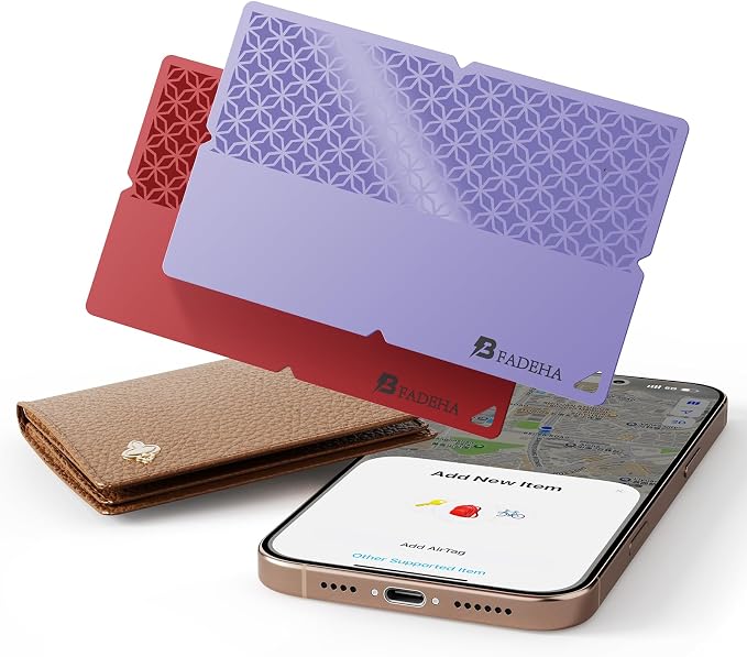 2026 Apple MFi Certified Wallet Tracker Smart Card for Find My iPhone Ultra Thin Air Tracker Tag for Travel, 5 Years+ Staying Power, IP69 Waterproof, Key Finder & Item Locator for Keys, Bags, Passport