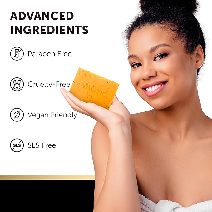 VALITIC Kojic Acid Soap - Turmeric Soap for Dark Spots for Face and Body - Exfoliating Bar for Hyperpigmentation, Skin Tone Corrector with Retinol, Vitamin C, Collagen and Hyaluronic Acid - 3 Pack