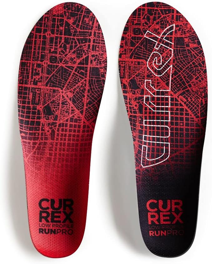 CURREX RunPro Insoles for Running Shoes, Arch Support Inserts to Help Reduce Fatigue, Prevent Injuries, Boost Performance for Men & Women (Low Arch, Size 2X)