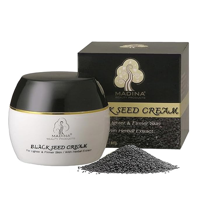 Madina Black Seed Cream 6 Pack – Black Seed Oil, Natural Skin Moisturizer, Nourishing Face Cream, Antioxidant-Rich, Anti-Inflammatory Skincare, Deep Hydration, For All Skin Types, 2 oz Each