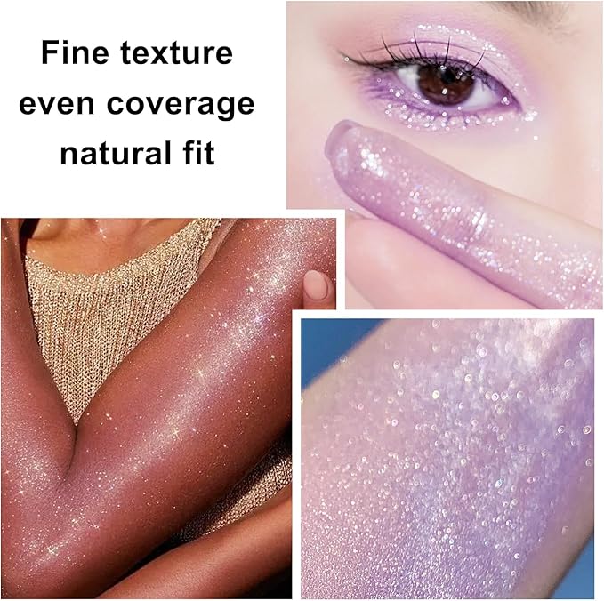 Hair and Body Glitter Spray, 1PC Purple Glitter Hairspray Dry Powder Makeup for Clothes, Festival Rave Prom Loose Sparkle Powder,Holographic Ultra Fine Resin Glitters for Crafts,10g (Purple)