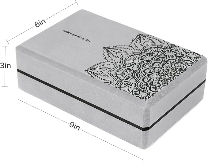 nuveti Yoga Blocks Set of 2, High Density Yoga Brick Foam Blocks to Improve Strength, Flexibility and Balance Brick Foam Blocks