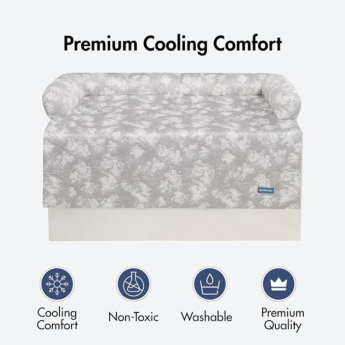 Spark Paws Cooling Couch Cover Dog Bed, Furniture Protector Mat | Non-Toxic Washable Pet Cooling Pad for Large, Medium and Small Dogs