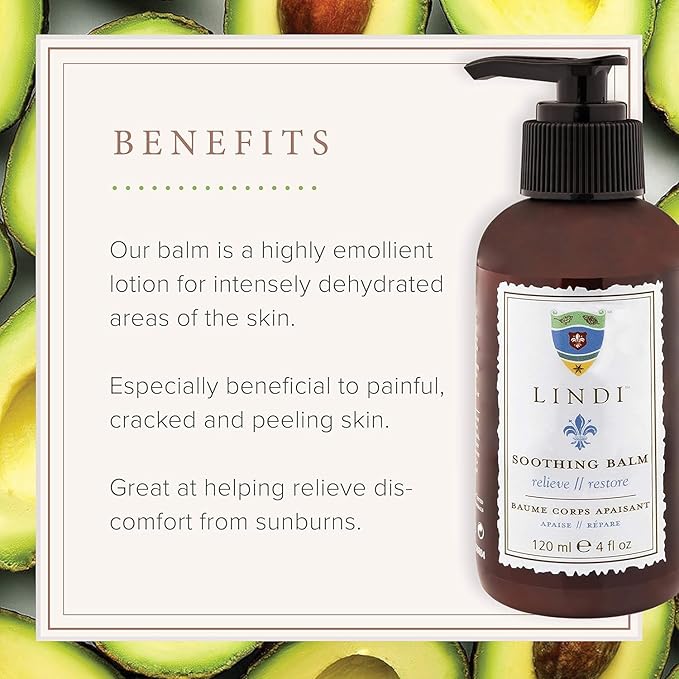 Lindi Skin: Soothing Balm: Rich emollient balm for hands, feet, and extreme dry skin (4 oz.)