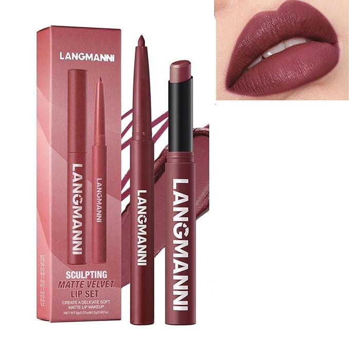 Lip Liner & Lipstick Set (12 Shades) - Long-Lasting, Waterproof & Transfer-Proof Matte Lip Kit, Smooth Creamy Texture, Bold to Nude Shades for Everyday & Party Wear, Ideal for Makeup Lovers (12)