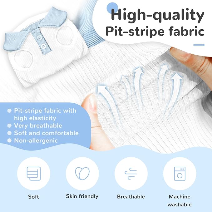 Dog Tshirts for Small Dogs Polo Shirt Stretchy Dog T Shirt Breathable Dogs Cooling Vest Girl Boy Puppy Dachshund French Bulldog Frenchie Chihuahua Clothes
