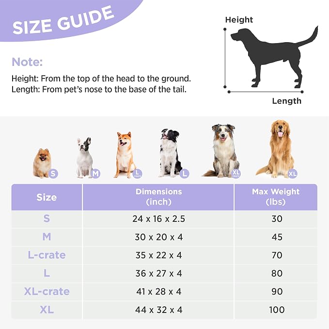 LE SURE Cute Aesthetic Bed Medium Size Dog,Jacquard Thick Pet Pillow 30x20 | Shredded Chopped Foam,Modern Plush Crate Cushion Gift for Medium Size Dog, Waterproof Washable Cover, Nonslip Bottom, Blue