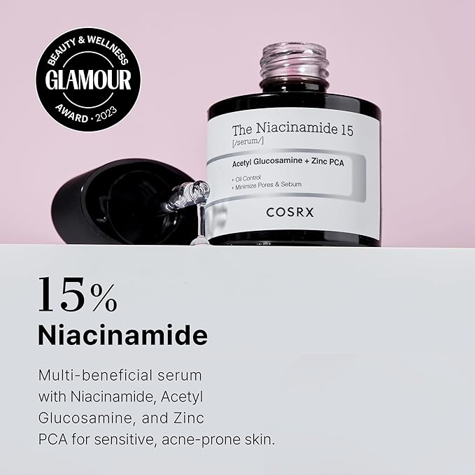 COSRX Morning Skin Care Routine- Daily Essential Galactomyces Balancing Essence & Niacinamide 15% Serum to Improve Rough Skin and Minimize Pores, Korean Skin Care