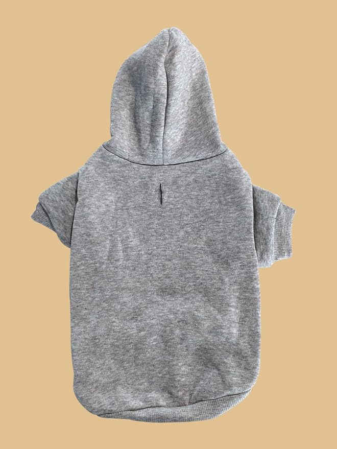 Basic Dog Hoodie Sweatshirt Puppy Sweater Warm Cat Costumes Pet Clothes for Chihuahua Puppy Kitten Small Medium Dogs Light Grey Small