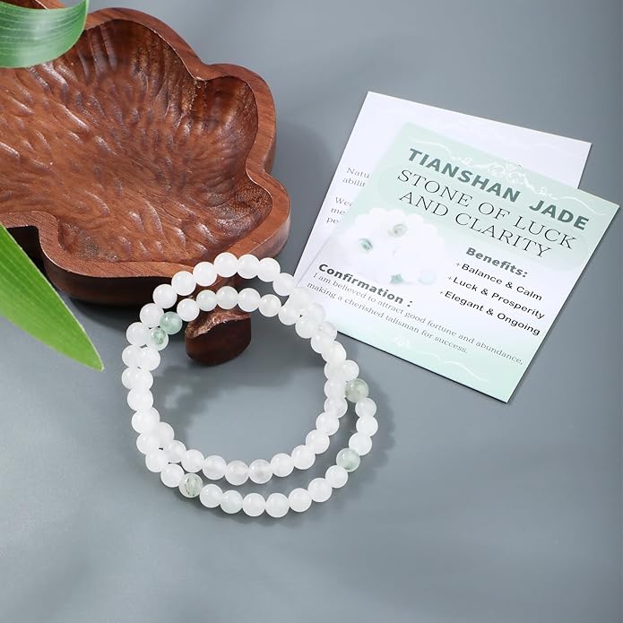 NCB 2.3-Piece 4mm Natural Crystal Gemstone Stretch Bracelets – Handmade Reiki Energy Healing Jewelry for Meditation,Yoga, Unisex