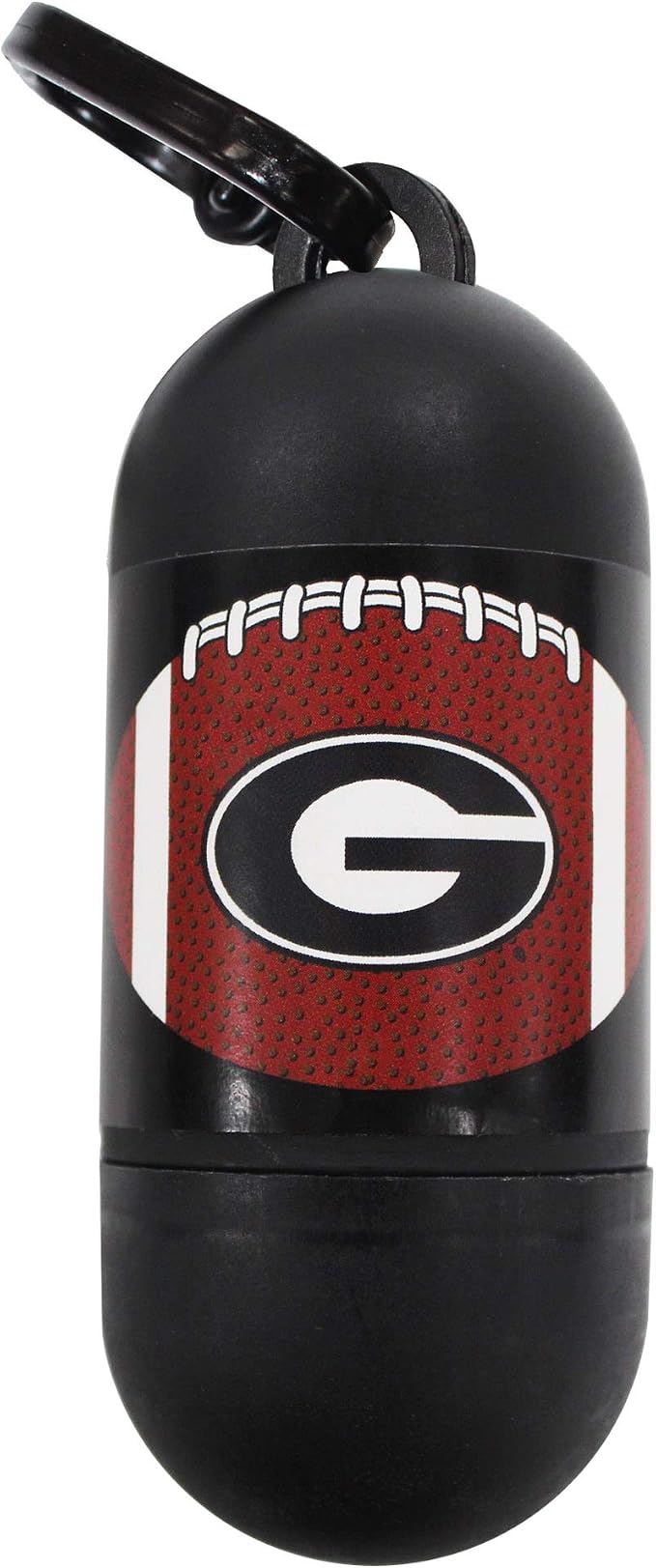 Pets First NCAA GEORGIA BULLDOGS PET LICENSED Poop Waste Bag Dispenser and D Ring for Leash with 300 Premium Garbage Bags