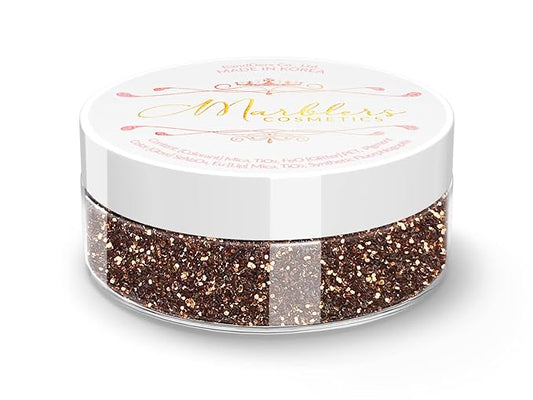 MARBLERS Twinkle Face & Body Glitter [Pecan] 0.18oz (5g) | Fine | Non-Toxic | Vegan | Cruelty-Free | Festival, Rave & Party Makeup | Eye, Hair, Nail Polish, Eyeshadow | Nail Art | Gel Nail