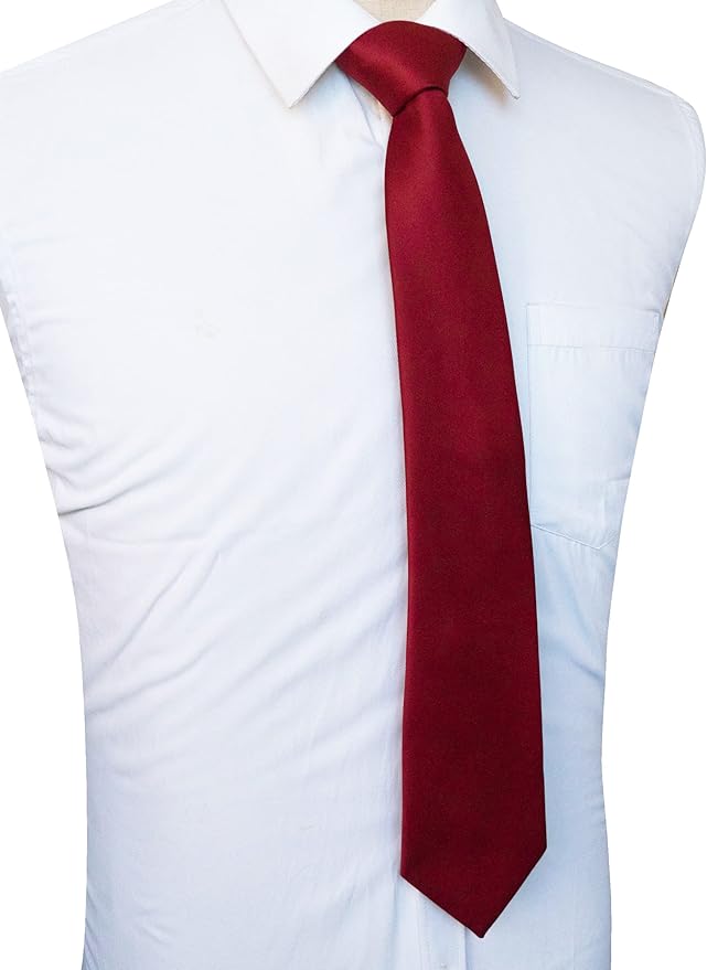 JEMYGINS Solid Color Tie Mens Necktie for Business and Wedding