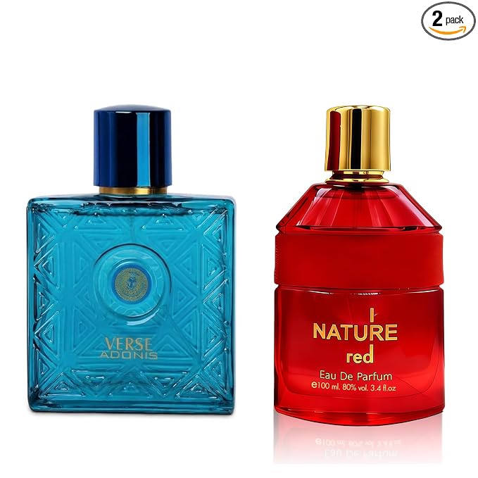 AFLUXE Verse Adonis & I Nature Red Combo Men Cologne 3.4 Fl. Oz Men's Perfume Refreshing Combination of Woody Floral & Fruity Scents Eau De Parfum for Men Lasts All Day Best Gift