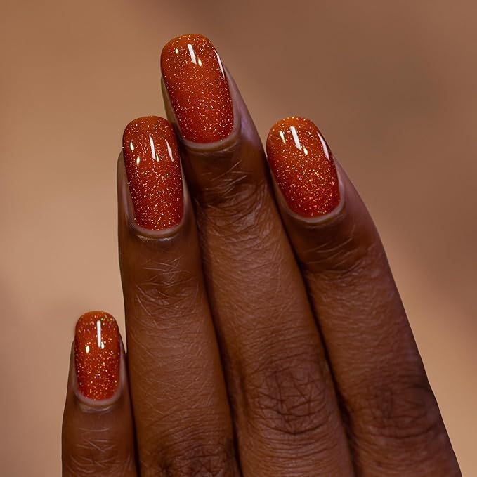 ILNP Hidden Path - Orange Mahogany Holographic Jelly Nail Polish