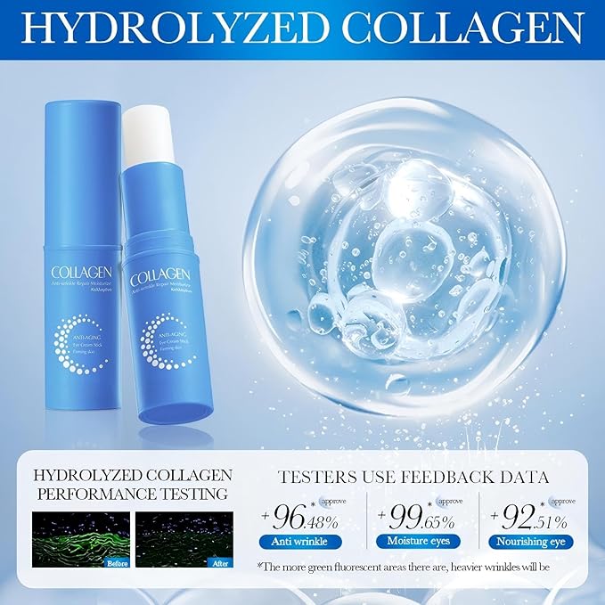 Retinol Eye Stick - Eye Cream for Dark Circles and Puffiness with Caffeine, Collagen & Hyaluronic Acid, Retinol Eye Cream Anti Aging, Reduces Fine Lines, Wrinkles & Under Eye Bags (1pcs)