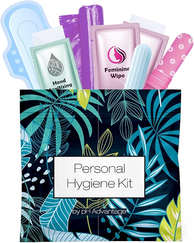 Blue Forest Menstrual Kit All-in-One 50 Pack | Convenience on The Go | Period Kit Pack for Travelling, Tweens & Teenagers or just When You’re Out | Individually Wrapped Feminine Hygiene Product