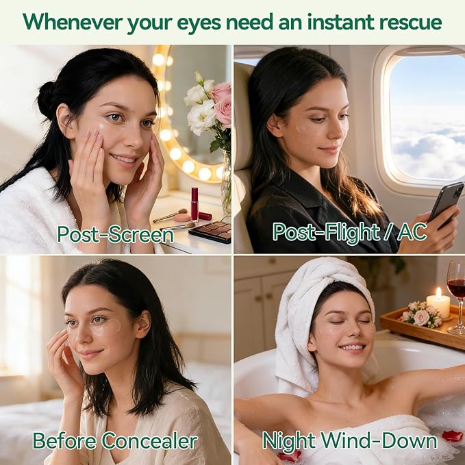 Tintark Bio-PDRN Repair Hydrogel Eye Patches (28 Pairs) - Vegan PDRN (Sodium DNA), Ectoin & 4D Hyaluronic Acid Eye Mask for Rapid Skin Cell Renewal & Repair, Travel & Self Care Essentials