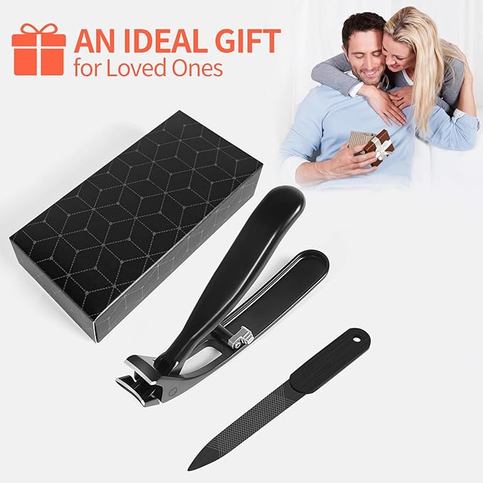 Stocking Stuffers Gifts for Men Adults Seniors, Nail Clippers with Catcher, Christmas Gifts for Men Dad Boyfriend Teens Him, Heavy Duty Clipper for Mens Women Seniors