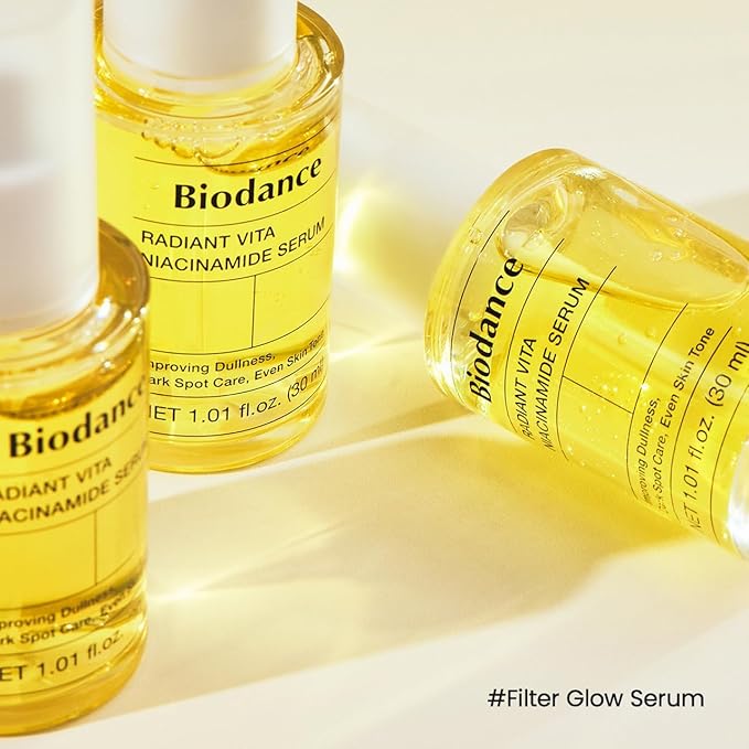 BIODANCE Radiant Vita Niacinamide Serum, for Even Tone Dark Spot Care with Vitamin C, Hydrating for Sensitive Skin, Filter Glow Serum, Korean Skin Care, Valentines Day Gifts for Her | 1.01 floz x 1 ea