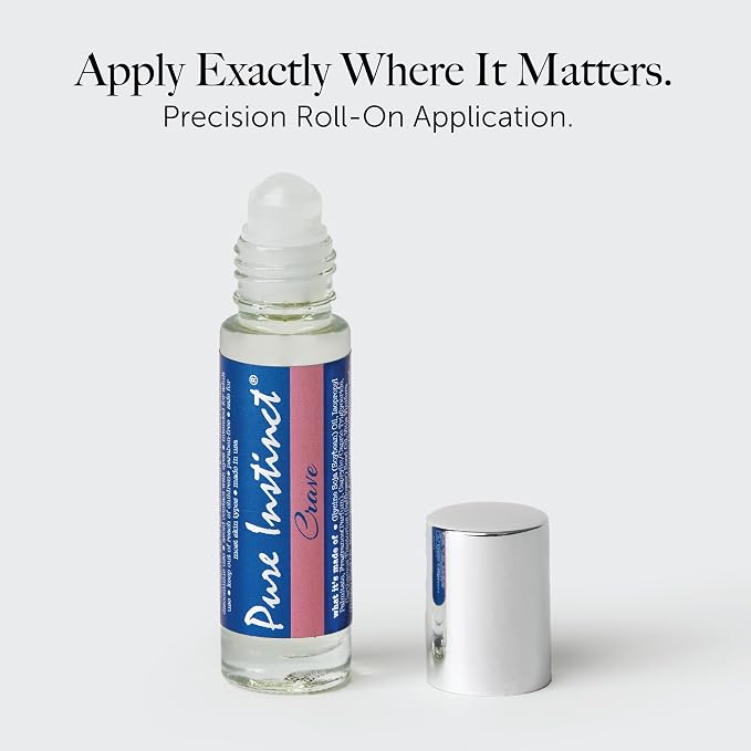 Pure Instinct CRAVE Roll-On The Original Pheromone Infused Essential Oil Perfume Cologne – For Her - TSA Ready 0.34 fl oz