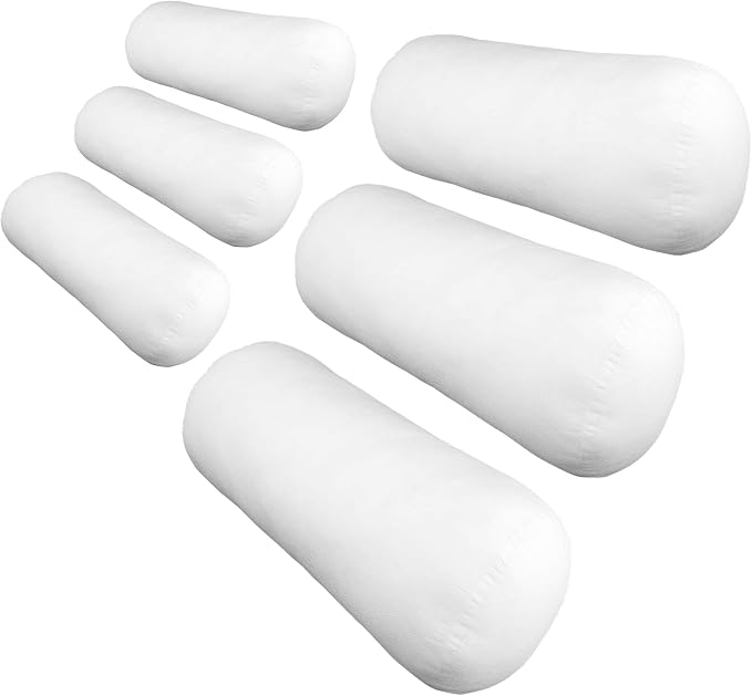 Hometex Canada Bolster Insert 8" x 18" Polyester Filled Standard Cover (6 Pack)