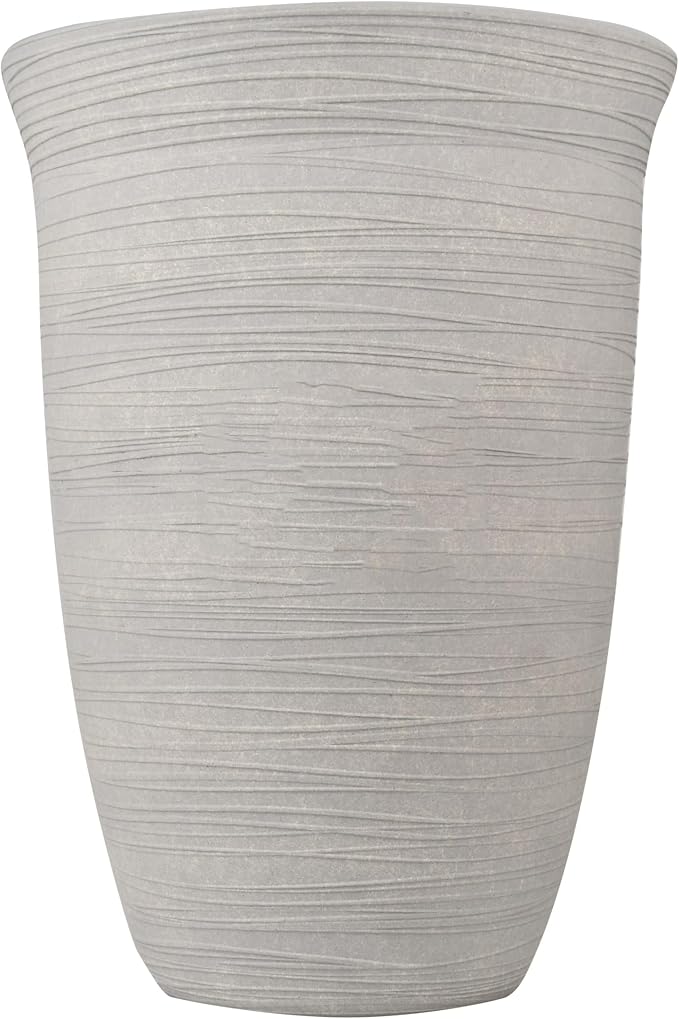 Terrence 15 Inch Resin Vase, Cement