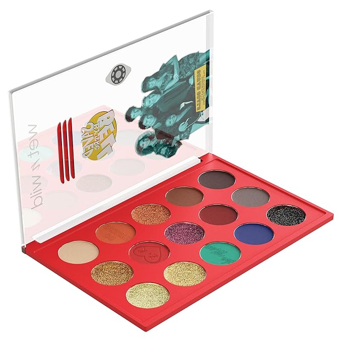 wet n wild Saved By The Bell Squad Goals Shadow Palette, Blendable Makeup Pigments, Shimmer, Matte, Sparkle Finishes,1114539