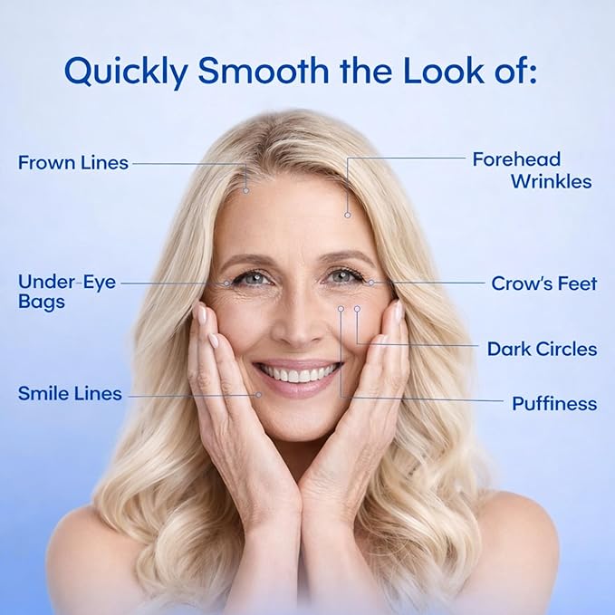 Instant Under Eye Tightening Serum – Firming Eye Lift Formula for Bags, Puffiness, Wrinkles & Dark Circles | Advanced Polysaccharide Eye Serum for Mature Skin – 20 mL (Unscented)