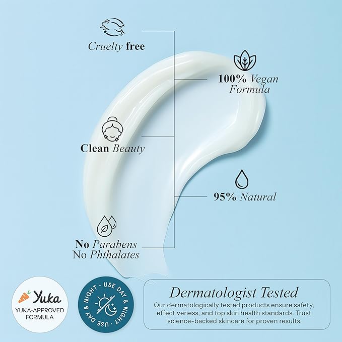 Hyaluronic Acid & Ceramide Eye Cream For Dark Circles - Dermatologist Tested, Anti Aging Korean Skin Care - Deep Hydration & Depuffing Eye Treatment - Vegan, Clean Beauty - Pack of 2