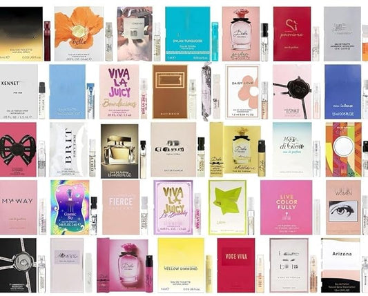 Women's Designer Perfume Sampler Lot Discovery Set x 12 Sample Vials - High End Fragrance Samples for Women, 12 Piece Set
