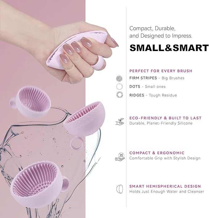 Aprilous Makeup Brush Cleaner with Silicone Mat, Tea Tree Oil, Shampoo for Sponges & Puffs, Deep Cleaning, Antibacterial, Conditions Bristles, Gentle, Vegan & Cruelty-Free, 6.76 fl.oz