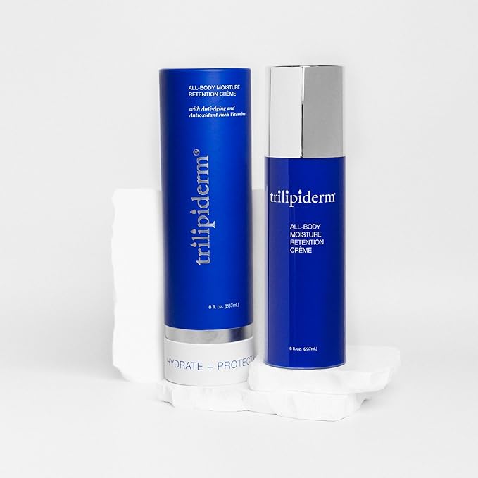 Trilipiderm Weekender Bundle – All-Body Moisture Retention Crème 2-Pack Travel Size – 1x SPF 30 Broad Spectrum Sunscreen 8 oz + 1x Original Formula 8 oz – Hydrating Skincare for All Skin Types