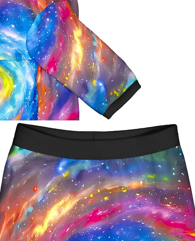 Dog T Shirts with Fantasy Galaxy Pattern Printed Pet Shirt Softable Pajamas for Large Dogs,Galaxy L