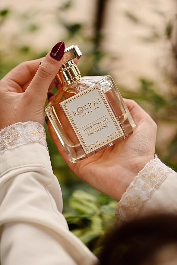 KORBAJ PARFUMS Musky Signature - Arabian Perfume for Women, Eau de Parfum Men with Sicilian Lemon, Bergamot- Patchouli, Jasmine - Sandalwood, Vanilla 100ml