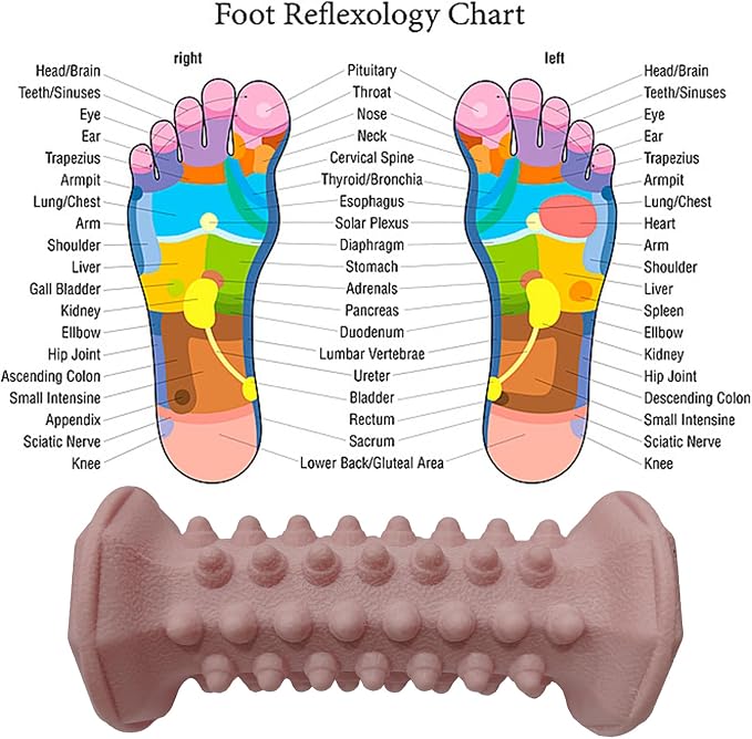 Foot Massager Roller for Plantar Fasciitis Relief, Neuropathy Pain Relief for Feet Foot Arch, Reflexology Deep Tissue Muscle Massage Acupressure Tool