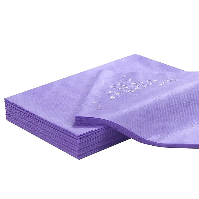 200PCS Purple Disposable Bed Sheets 31" x 71" Massage Table Sheets Non Woven Fabric SPA Bed Cover Breathable for Massage Beauty Tattoos