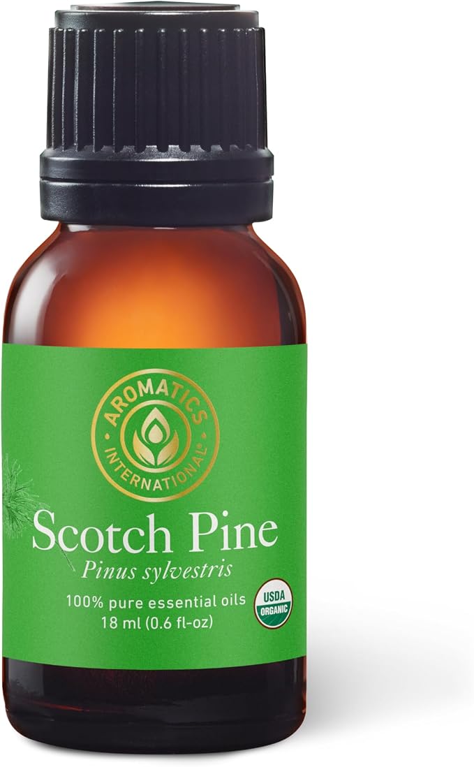 Aromatics International Premium Organic Scotch Pine Essential Oil 18ml | 100% Pure Essential Oil for Diffusion & Aromatherapy