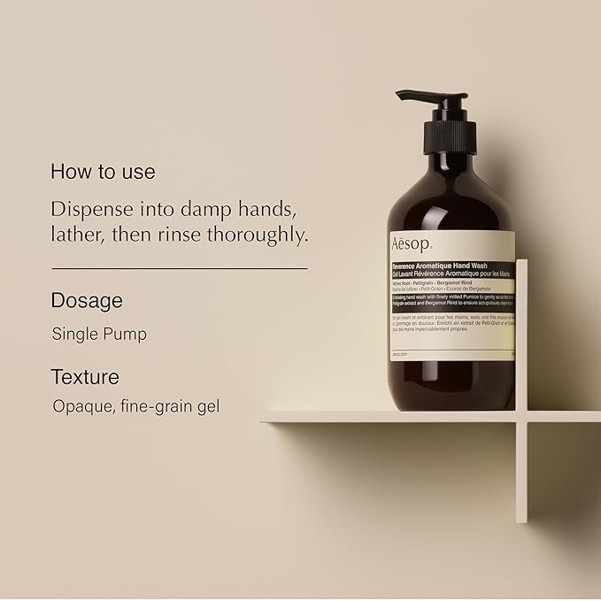 Aesop Reverence Aromatique Hand Wash & Geranium Leaf Body Cleanser | Paraben, Cruelty-Free & Vegan | 500mL/16.67oz (Set of 2)
