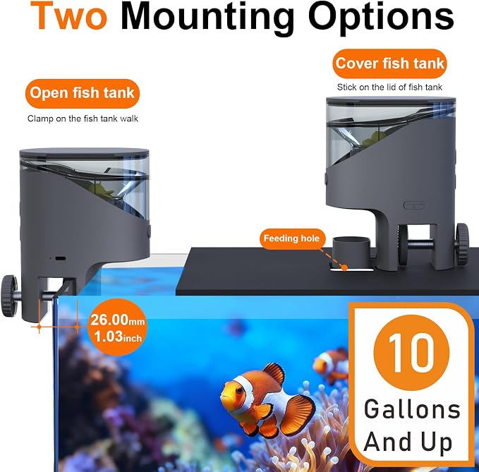 WiFi Automatic Fish Feeder with 2.5K Camera, 2.4/5G Smart App Control, Vacation Feeding Timer, 200ml Moisture-Proof Flake Food Dispenser, Remote Precision Aquarium Feeder for 10+ Gallon Tanks