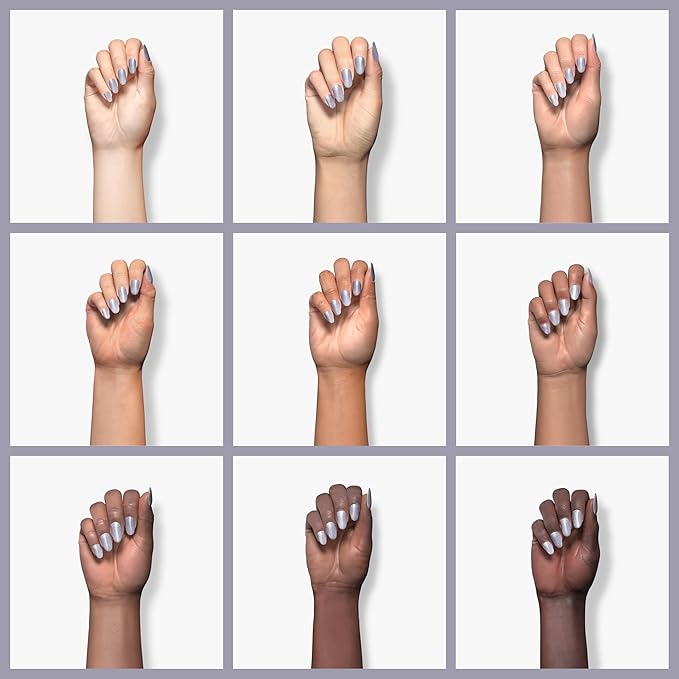 ILNP ASAP - Soft Lavender Blue Neutral Nail Polish, Subtle Holographic, Chip Resistant, 7-Free, Non-Toxic, Vegan, Cruelty Free, 12ml