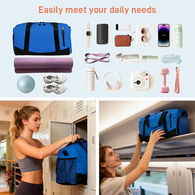 Yoga Mat Bag, Gym Workout Bag with Water Bottle Pocket, Pilates Bag for Women with Wet & Dry Pocket, Yoga Bags and Carriers Fits All Your Stuff, Yoga Tote Bag for Sports Travel Office
