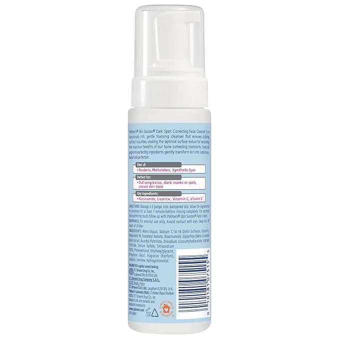 Palmer's Skin Success Eventone Foaming Facial Cleanser, Dark Spot Correcting Face Wash for Uneven Skintone and Acne Scars, 5 Oz