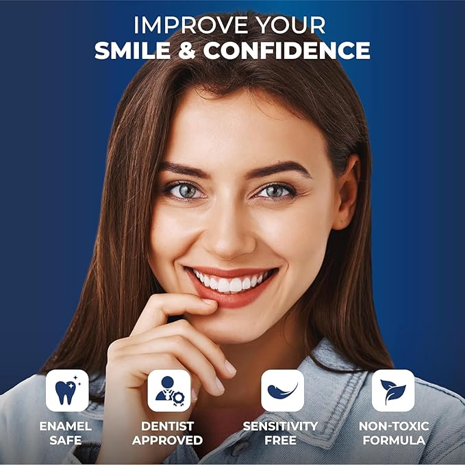 BetterWhite Teeth Whitening Powder - Hydroxyapatite, Remineralizing, Non-Sensitive Formula - Dentist-Approved Tooth Stain Remover & Polisher - Fluoride-Free - 6 Month Supply (40g)